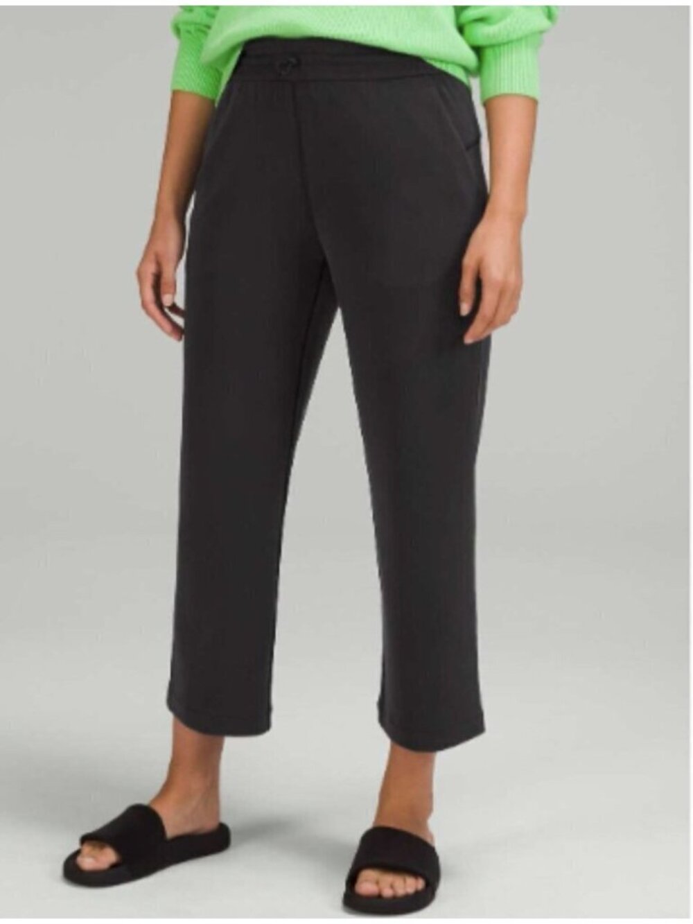 Lululemon Softstreme High-Rise Straight Leg Crop Black 6